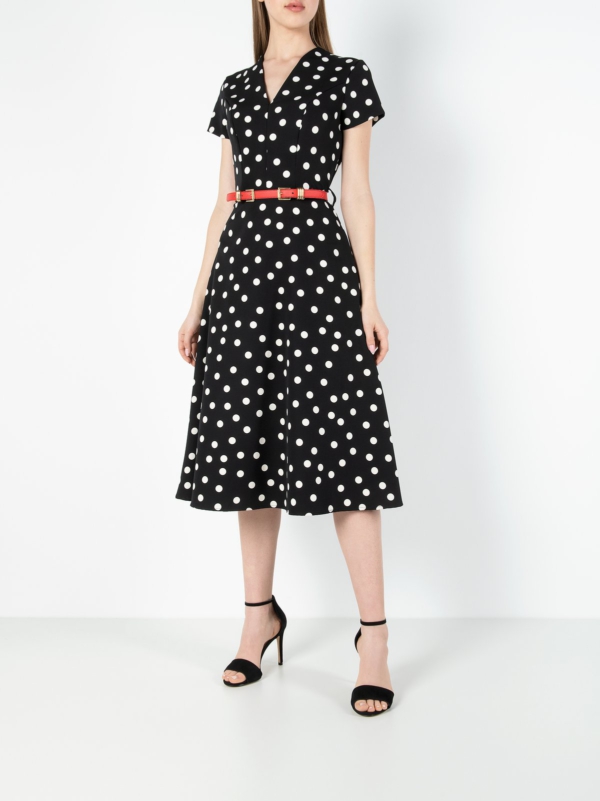 Damenkleid mit Polka Dots & Gürtel Rinascimento Gr. S